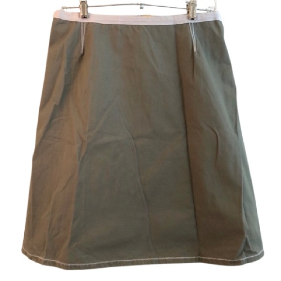 Khaki wrap around skirt with snaps - Picture 1 of 7